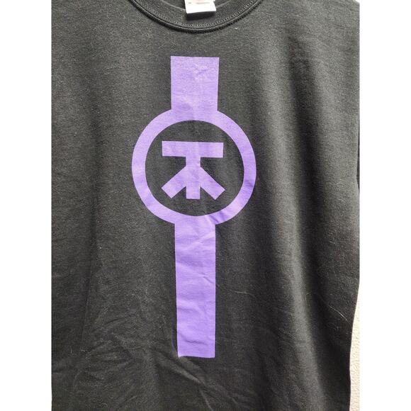 Y2K Twin Method Nu Metal Band Tee Medium Purple Logo Black Shirt - Picture 2 of 7